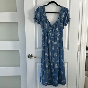 Billabong Blue Floral Midi Dress